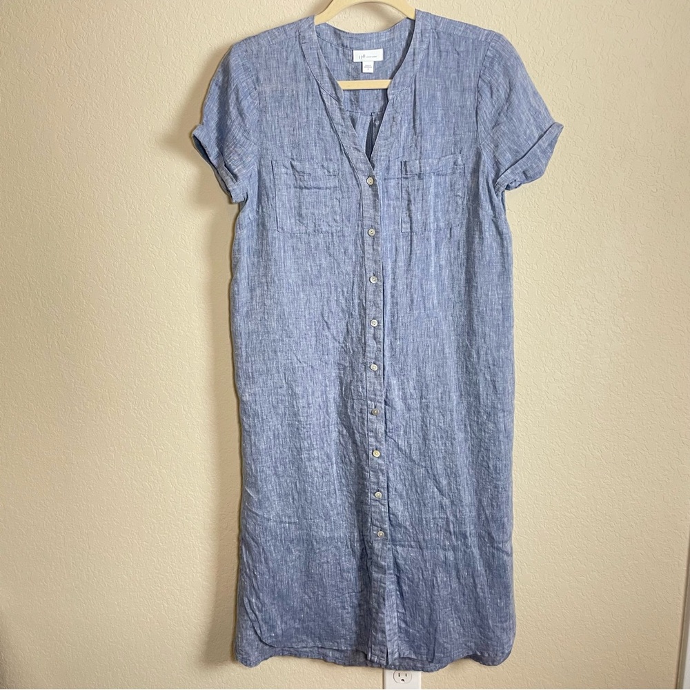J.JILL Love Linen Dress | shirt dress cottage core coastal airy spring summer